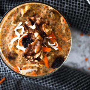 Paleo Carrot cake Chia Pudding Featured Image