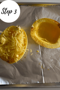 How to make a spaghetti squash step 3