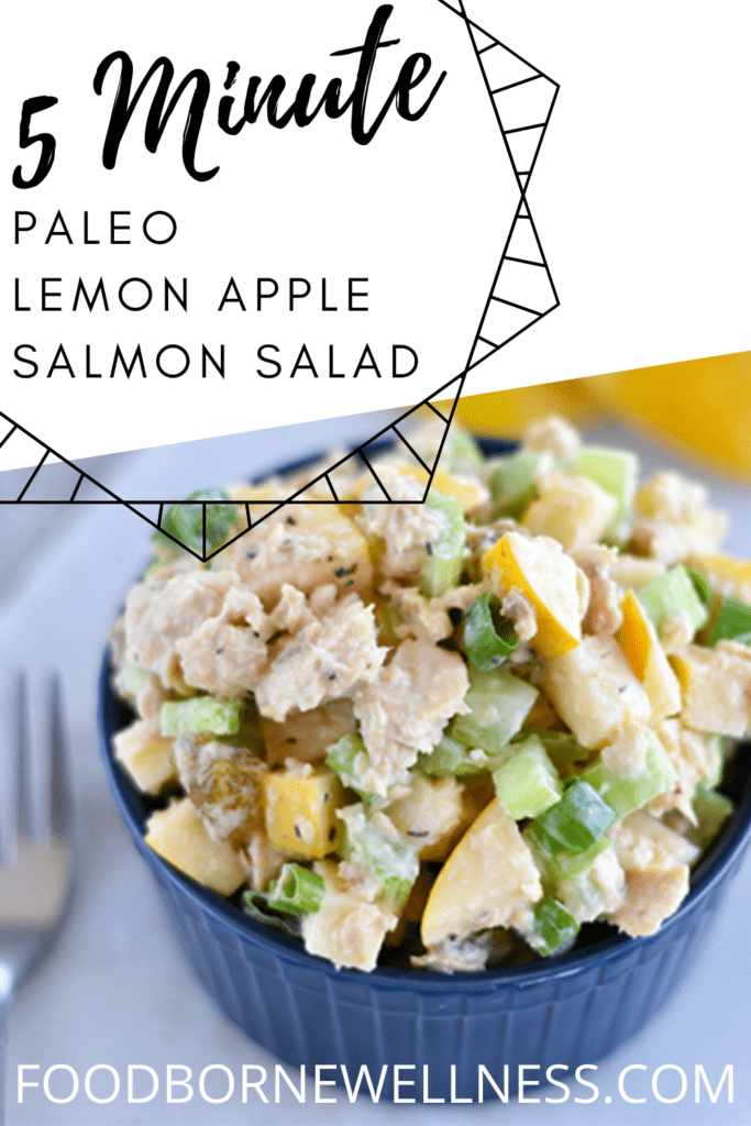 Lemon Apple Canned Salmon Salad - Paleo, Easy, Gluten Free