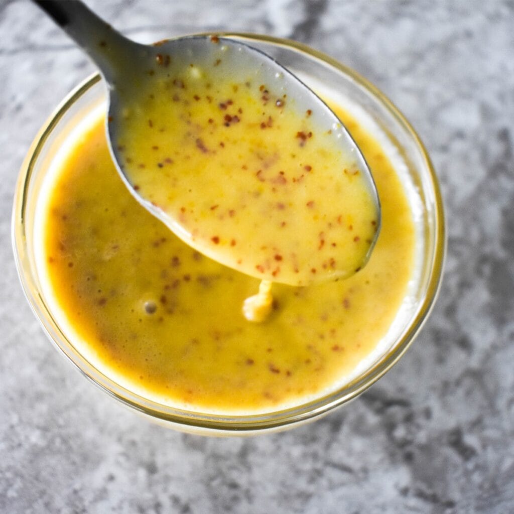 Paleo Mustard Salad Dressing in Bowl