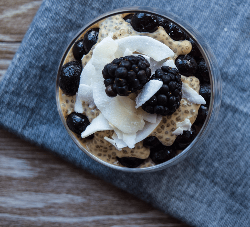 Paleo Coconut Chia Pudding Parfait