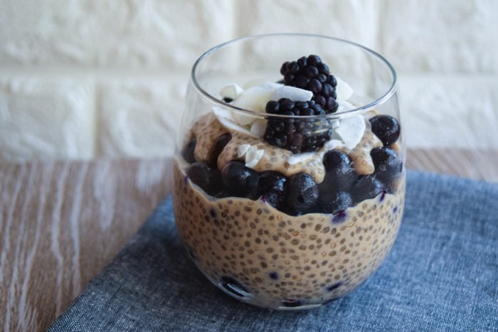 Creamy Vanilla Coconut Chia Pudding and Berry Parfait