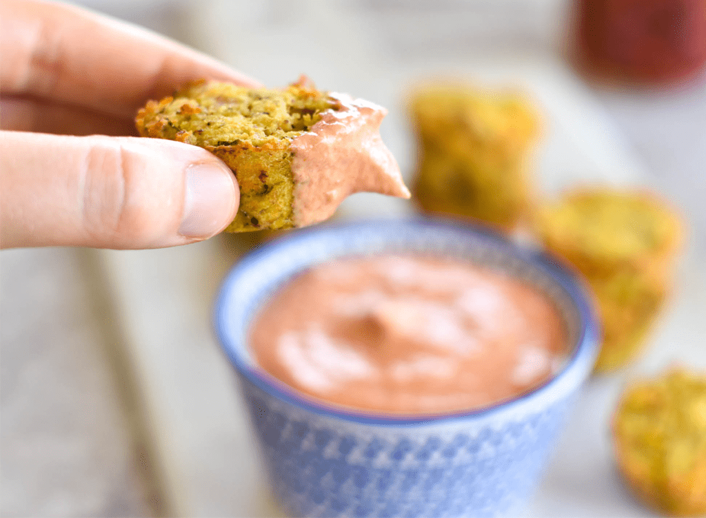 Salmon Cake Dipped in Aioli