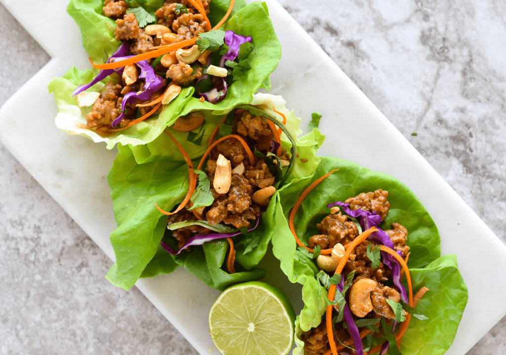 Thai Chicken Lettuce Wrap - 30 minute meal, paleo