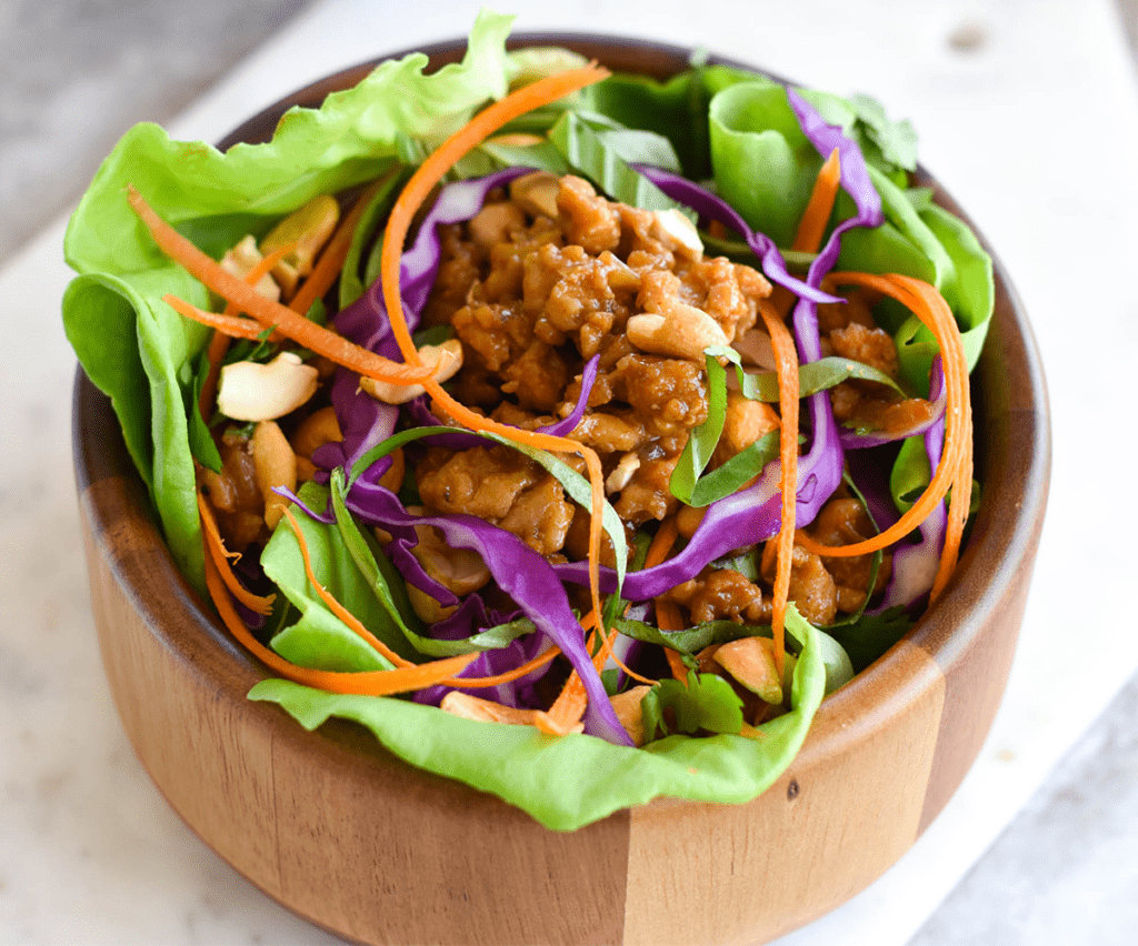 Meal Prep Thai Chicken Lettuce Cups (Whole30 Paleo) • Tastythin