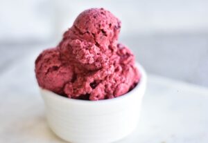 Paleo coconut berry ice cream