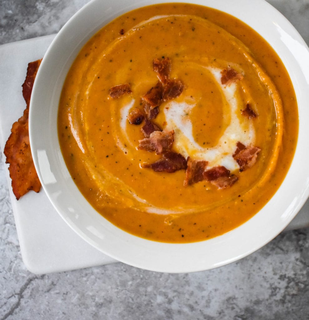 Maple Bacon Sweet Potato Soup