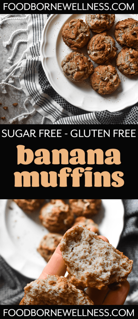 sugar free gluten free banana muffins