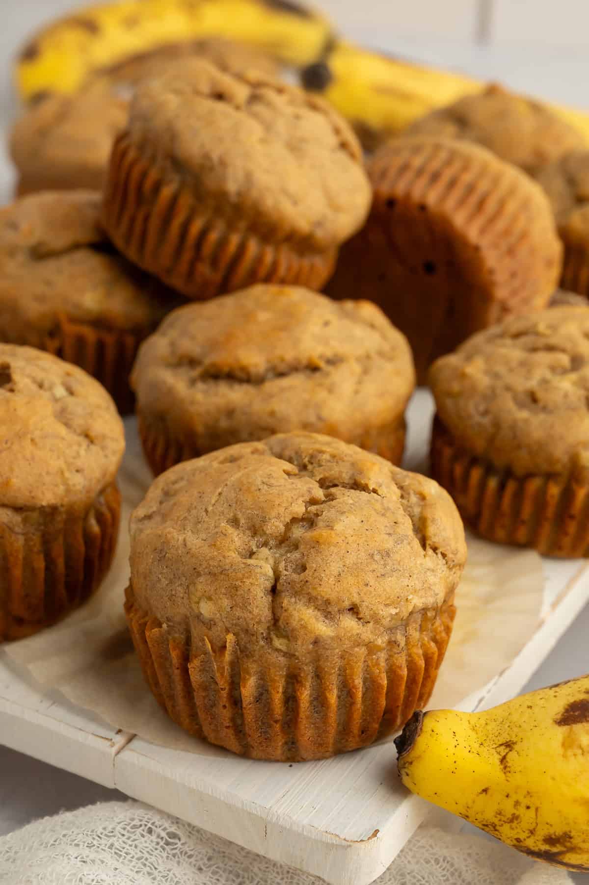 Platter of sugar-free gluten-free banana muffins.