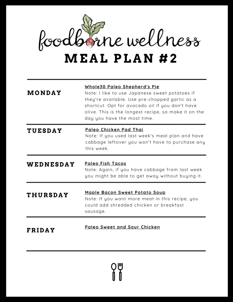 Free Meal Plan 2