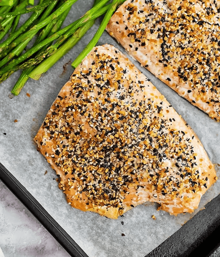everything bagel seasoning on salmon
