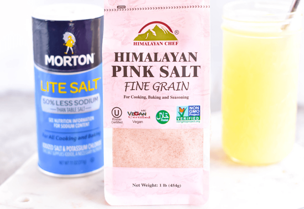 Lite Salt and Pink Himalayan Sea Salt 