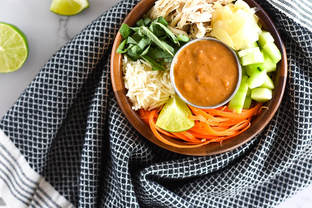 Thai Peanut Chicken and Rice Bowls — Foodborne Wellness