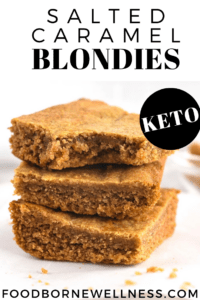 Salted Caramel Keto Blondies