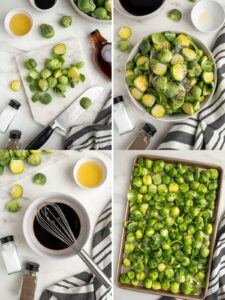 Maple Balsamic Roasted Brussel Sprouts Process Shots