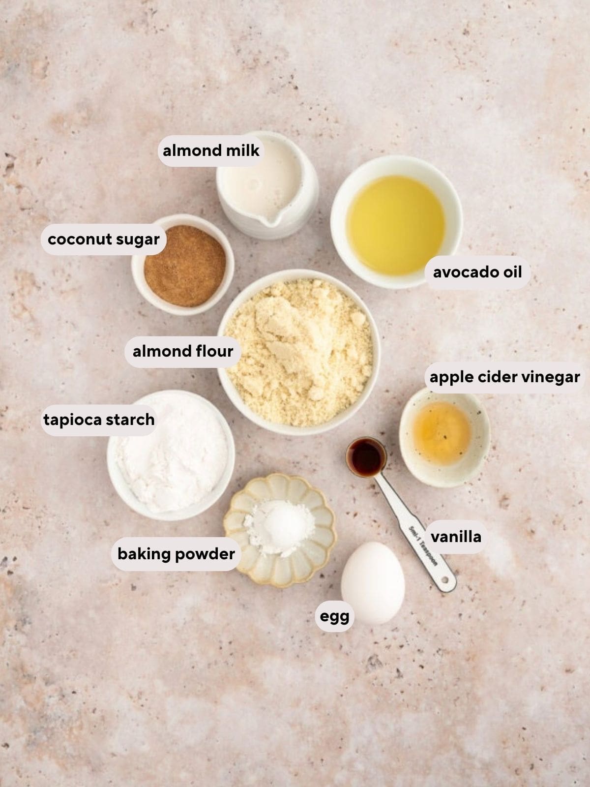 Ingredients for paleo waffles.