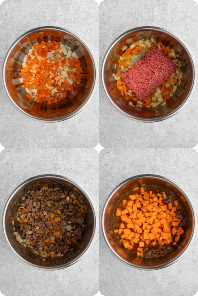 Instant Pot Sweet Potato Chili Process Images