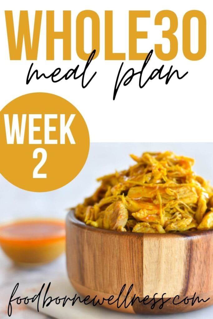 whole30 dinner meal plan week two