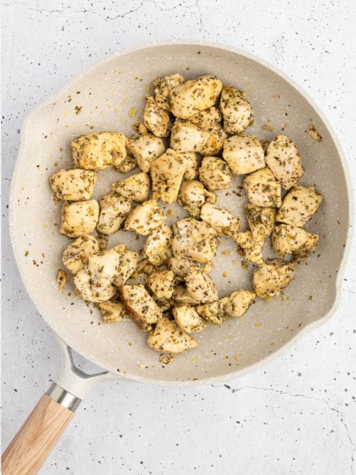Cooking garlic chicken.