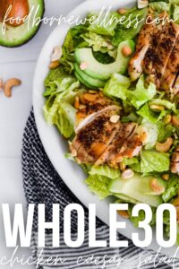 Whole30 Chicken Caesar Salad - Keto, paleo, gluten-free
