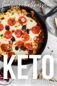 low carb pizza chicken skillet - gluten free, keto
