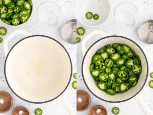 Process for quick pickled jalapenos.