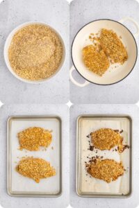 Process images for almond crusted chicken breast