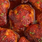 Close up of Honey Harissa Chicken.