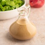 Container of creamy balsamic dressing.